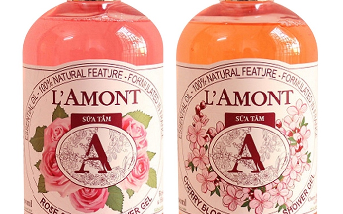 Combo Sữa Tắm L'amont En Provence Cherry Blossom Shower Gel Hương Hoa Anh Đào   Hoa Hồng