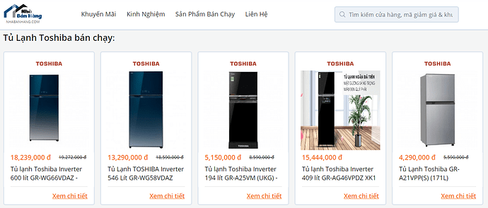tủ lạnh Toshiba tai nhabanhang