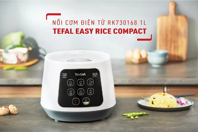 Nồi cơm điện tử Tefal Easy Rice Compact RK730168