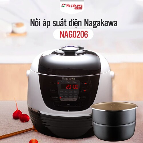 Nồi áp suất điện tử Nagakawa NAG0206