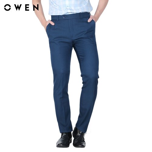 OWEN - Quần tây nam QS220295 Slim Fit màu xanh