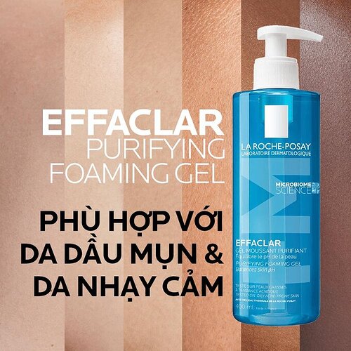 Gel rửa mặt cho da dầu nhạy cảm La Roche-Posay Effaclar Foaming Gel 400ml