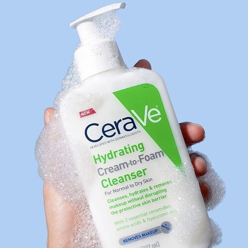 Sữa rửa mặt giúp làm sạch sâu dành cho da thường và da khô Cerave Hydrating Cleanser 473ML