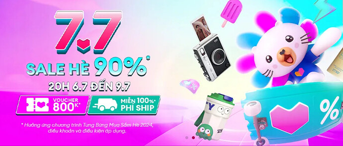 Lazada sale hè 7.7