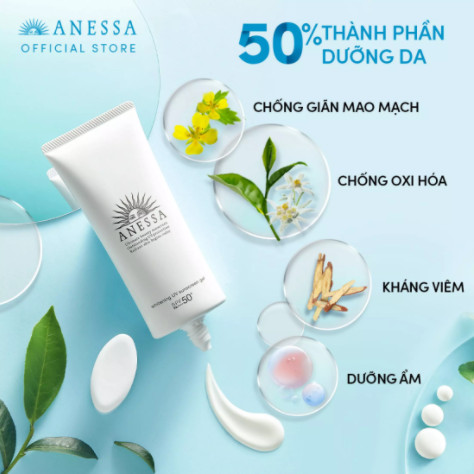 Kem chống nắng dạng gel dưỡng trắng Anessa Perfect UV Sunscreen Gel SPF 50+ PA++++ 90g