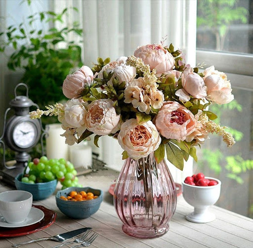 Điểm danh những mẫu hoa giả trang trí phòng khách đẹp tuyệt ...